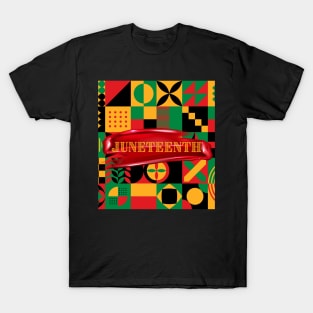 Juneteenth Celebration Tee With African Print Pattern T-Shirt